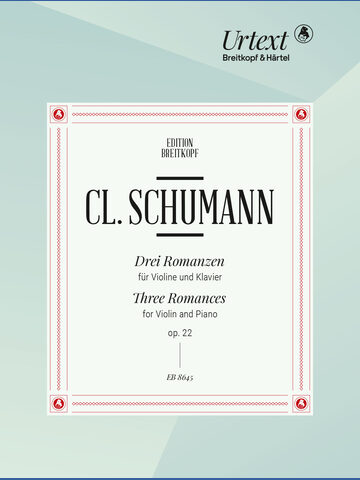 3 Romances Op. 22 for Violin and Piano