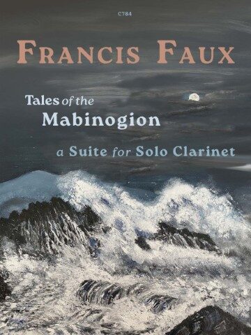 Original front cover painting by Marie Elliott.shows a nightime seascape. The composer is shown as Francis Faux and the title is the Tales of the Mabinogion. and the number C784 is at the thop.